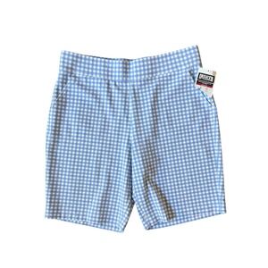 NWT Duluth Trading Co Plus NoGA Naturale Pull-On 10" Shorts Gingham Size 1X